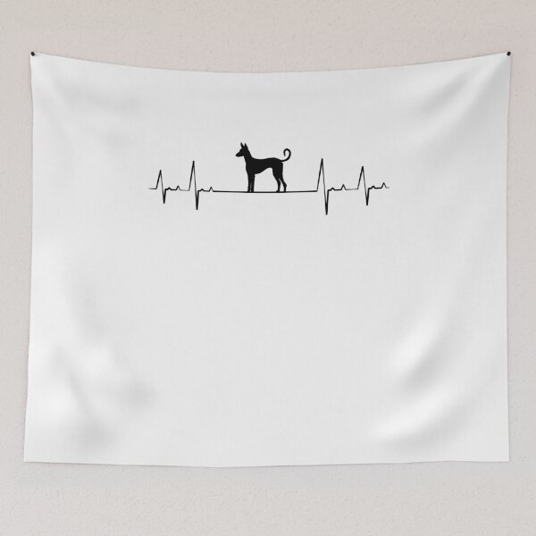 Item preview, Podenco heartbeat spanish hunting dog gift designed and sold by madgrfx.