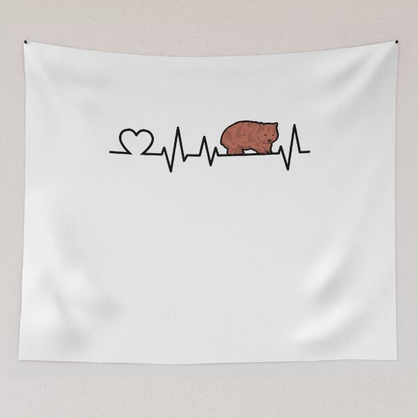 Item preview, Wombat heartbeat marsupial Australia gift designed and sold by madgrfx.