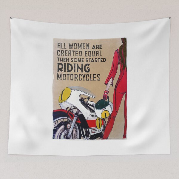 Item preview, All Women's Are Created Equal Then Some Started Riding Motorcycles Poster designed and sold by SabineFBusch.