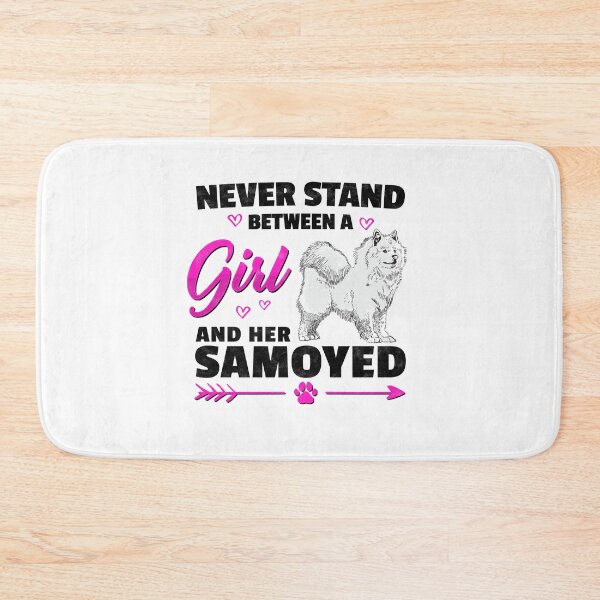 Item preview, Girl with Samoyed sled dog saying designed and sold by madgrfx.
