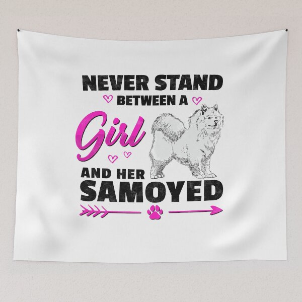 Item preview, Girl with Samoyed sled dog saying designed and sold by madgrfx.