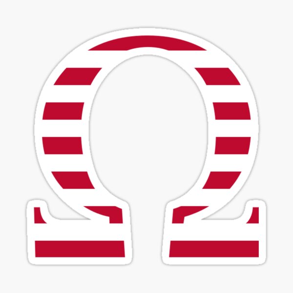 Stripes Omega Sticker