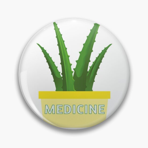 Item preview, Plant Medicine Aloe Plant in Yellow Pot Reads Medicine designed and sold by autisticcreator.