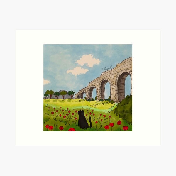 Journal of a Cat in Rome - Parco degli Acquedotti Art Print