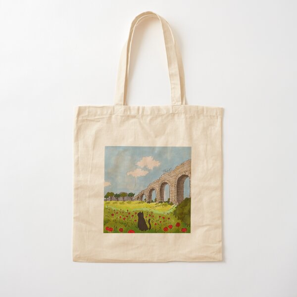 Journal of a Cat in Rome - Parco degli Acquedotti Cotton Tote Bag