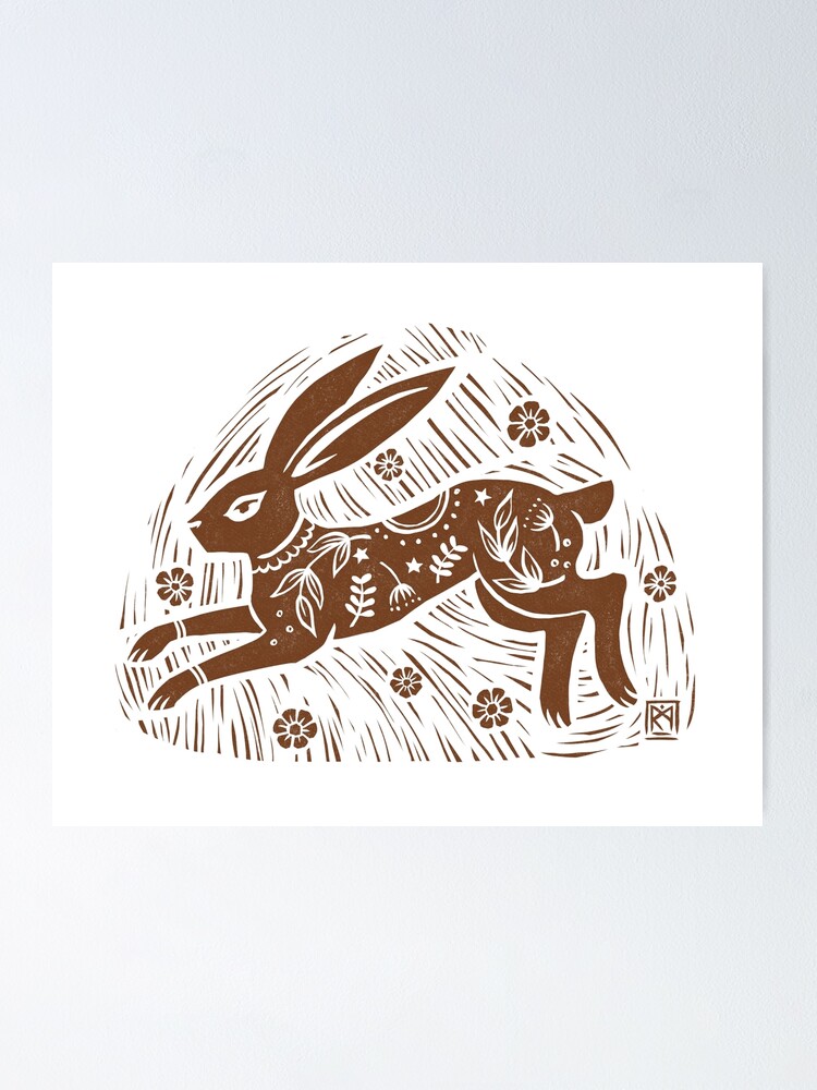 Brown Hare Among the Flowers