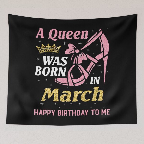Item preview, A Queen Was Born In March Birthday To Me designed and sold by PauldroMartin.