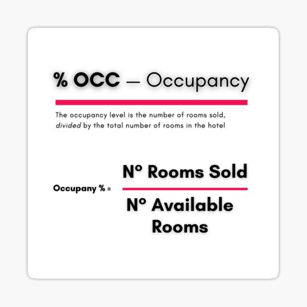 Revenue Management Occupancy Sticker