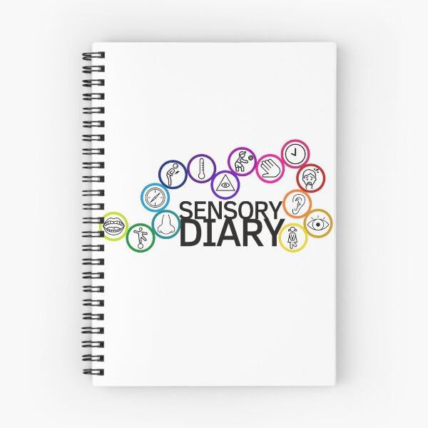 Item preview, Sensory Diary with 14 of the senses in Rainbow Colors designed and sold by autisticcreator.