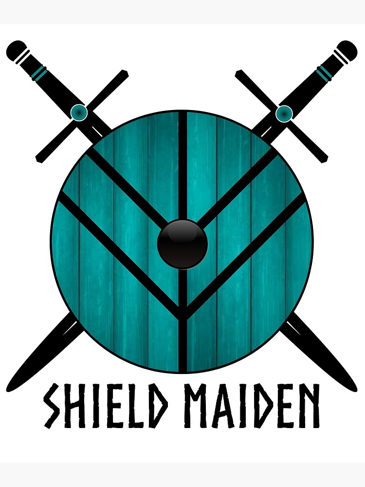 "Simple Viking Shield Maiden" Poster for Sale by MerchActually Redbubble