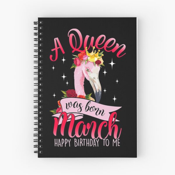 Item preview, A Queen Was Born March Flamingo Happy Birthday To Me Gift  designed and sold by PauldroMartin.