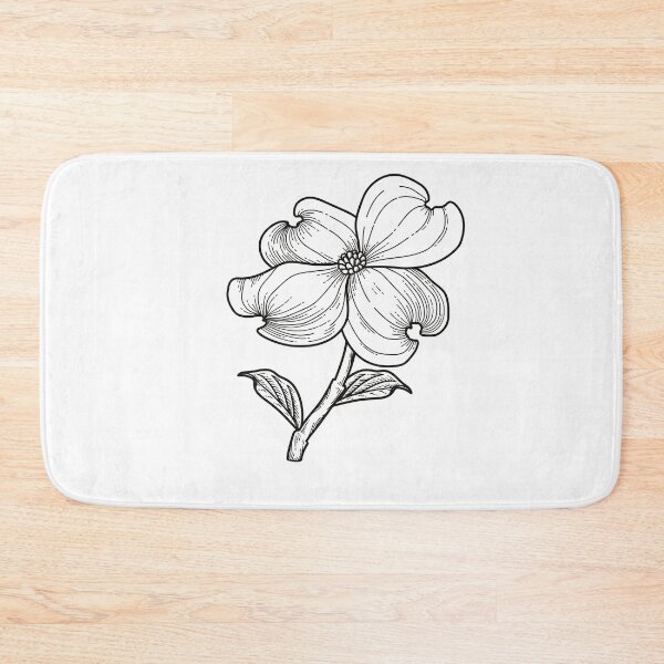 Item preview, dogwood black and white flower designed and sold by Floralsharry.