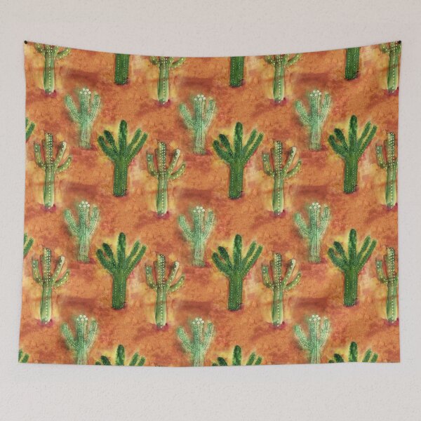 Item preview, saguaros cacti watercolor designed and sold by rysunki-malunki.