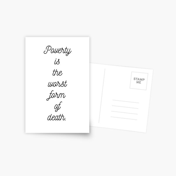 Item preview, Poverty Is The Worst Form Of Death designed and sold by SirajDecors.