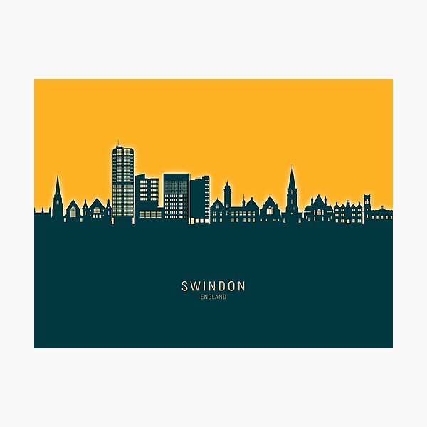 Item preview, Swindon England Skyline designed and sold by ArtPrints.