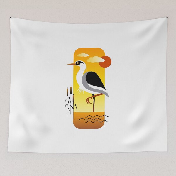 Item preview, Gray heron at sunset designed and sold by ajkbilder.