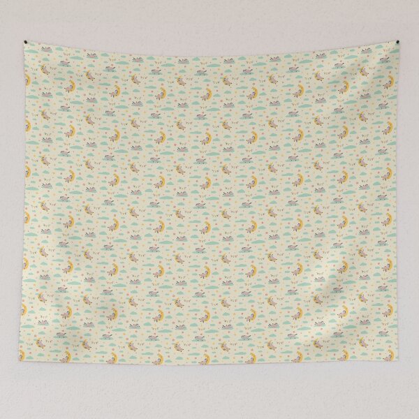 Item preview, Cute horses sleeping on Moon pattern designed and sold by Tayastore.