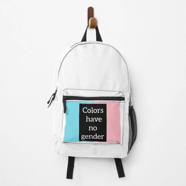 Item preview, Colors have no gender -written on black with white over pink and blue background designed and sold by FCEalin.