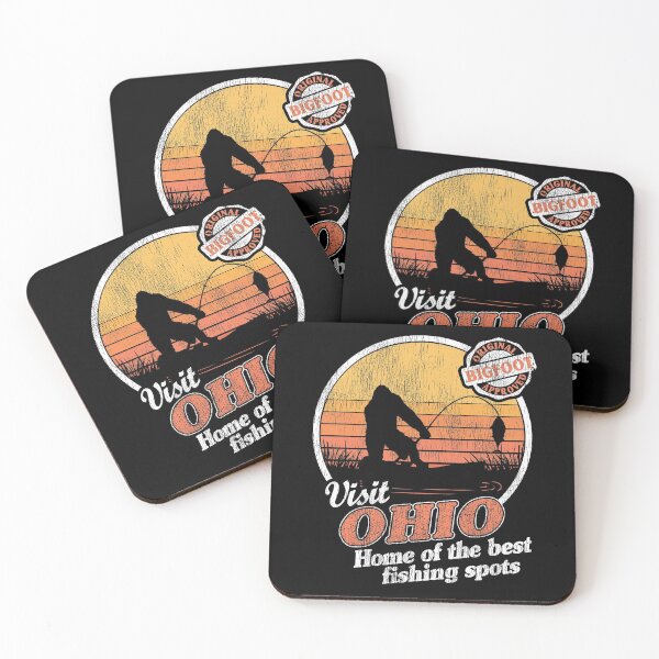 Item preview, Funny Bigfoot Sasquatch Fishing Gift Vintage Visit Ohio designed and sold by Stronzi.
