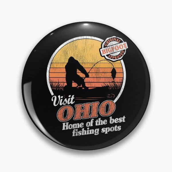 Item preview, Funny Bigfoot Sasquatch Fishing Gift Vintage Visit Ohio designed and sold by Stronzi.