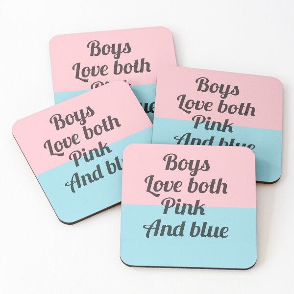 Item preview, Boys love both pink and blue-written with black over pink and blue background designed and sold by FCEalin.