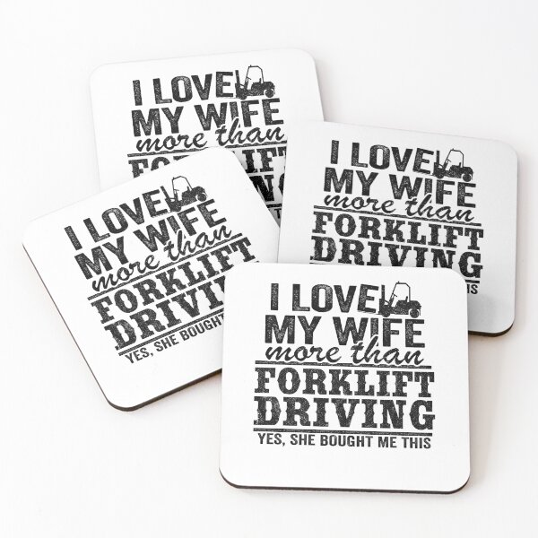 Item preview, I Love My Wife Funny Forklift Operator Driver Dad Gift Husband designed and sold by Stronzi.