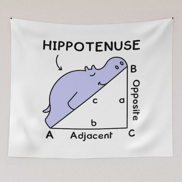 Item preview, Hippotenuse, Hypotenuse Math Pun designed and sold by TashaVector.