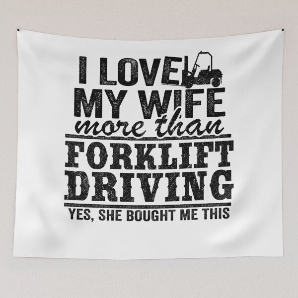 Item preview, I Love My Wife Funny Forklift Operator Driver Dad Gift Husband designed and sold by Stronzi.