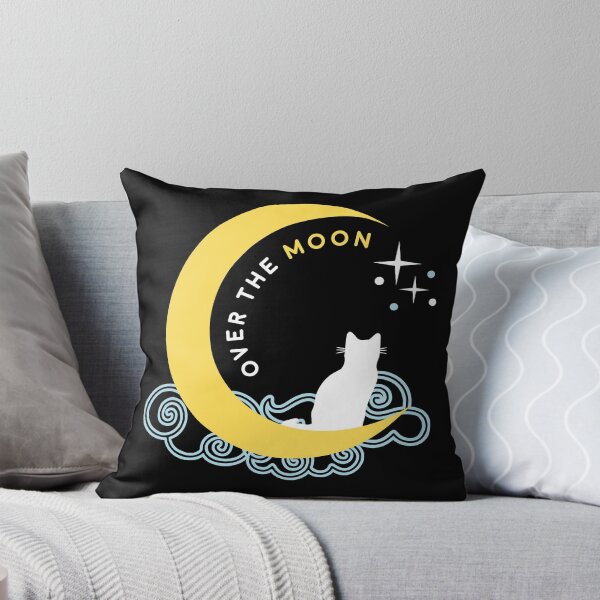 Item preview, Over the moon cat mooncat minimalist tattoo art designed and sold by Artyselley.