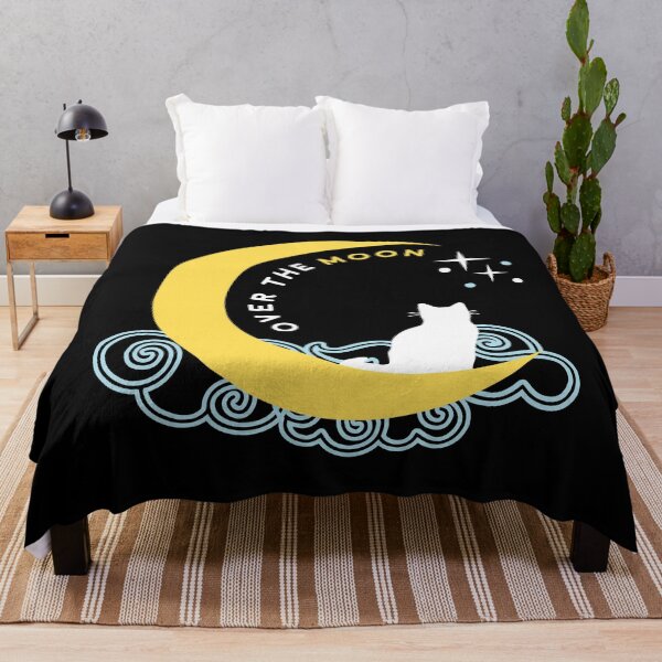Item preview, Over the moon cat mooncat minimalist tattoo art designed and sold by Artyselley.