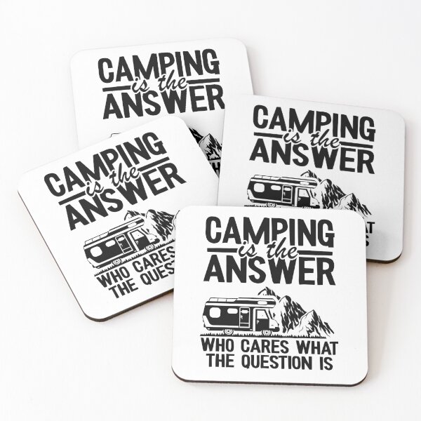 Item preview, Camping Is The Answer Funny Outdoor Camper Gift Glamping designed and sold by Stronzi.