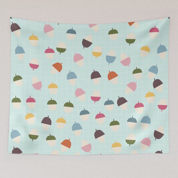 Item preview, Acorn Pattern on Blue Background designed and sold by kapotka.