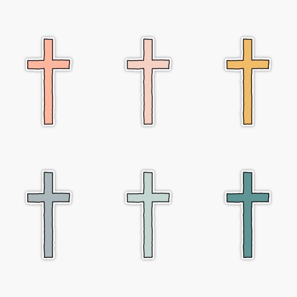 Christian Cross Decal / Sticker 50