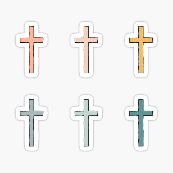 Cross Stickers, Religious Stickers with Cross, Christian Cross Stickers,  Jesus Stickers with Bible Verse, Relgious iPad Sticker Magnet for Sale by  crossesforever