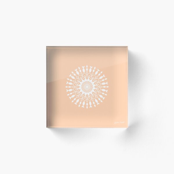 Item preview, Peach Fish Mandala designed and sold by Shalini Bisht.