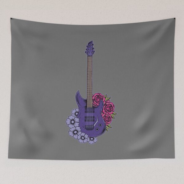 Item preview, Purple Electric Guitar and Flowers designed and sold by Queengood.