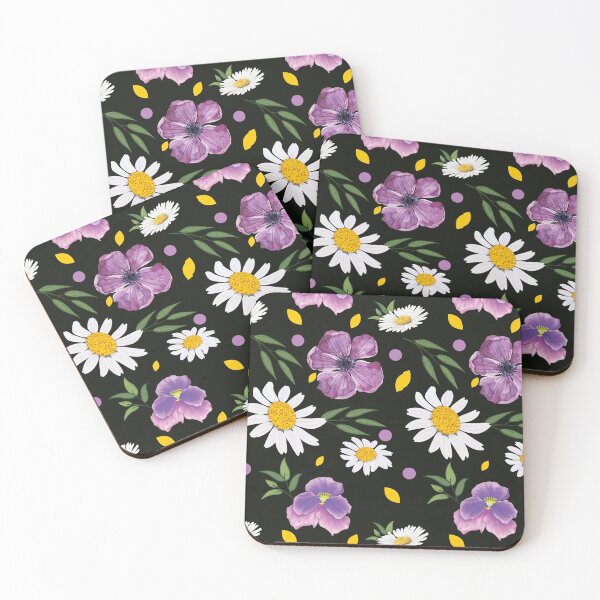 Item preview, Violet and daisy - floral pattern - Cute designed and sold by Atleta-Cali.