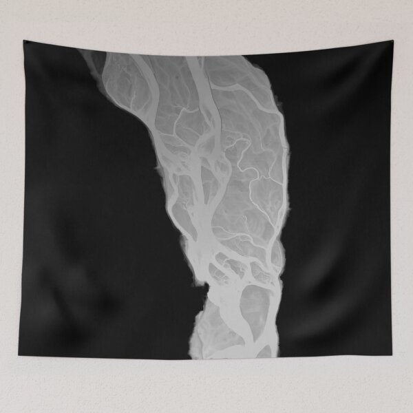 Item preview, Artsy River Map - Glomma, Koppang, Norway (Black&White) designed and sold by Henrik Gulliksen Schüller.