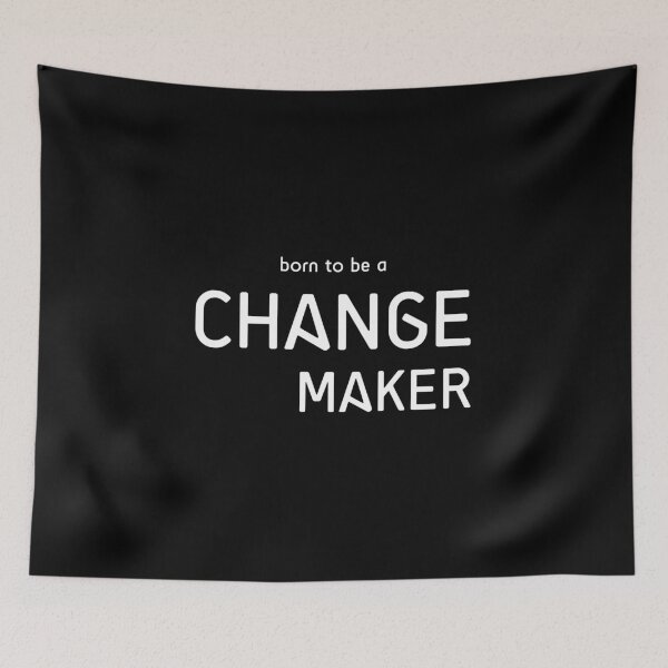 Item preview, Change Maker Typography Motivational Quote designed and sold by kerimeart.