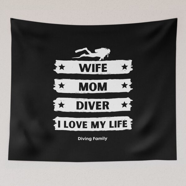 Item preview, Wife, Mom, Diver, I love my life designed and sold by StudioAquaLumos.