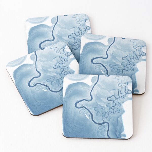 Item preview, Artsy River Map - Trinity River, Texas designed and sold by Henrik Gulliksen Schüller.