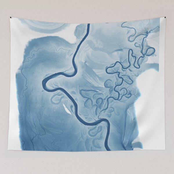 Item preview, Artsy River Map - Trinity River, Texas designed and sold by Henrik Gulliksen Schüller.