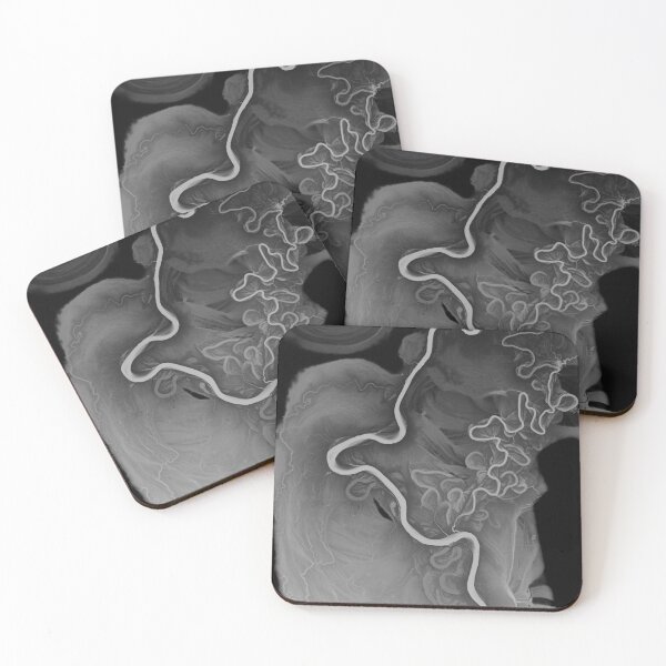 Item preview, Artsy River Map - Trinity River, Texas (Black&White) designed and sold by Henrik Gulliksen Schüller.