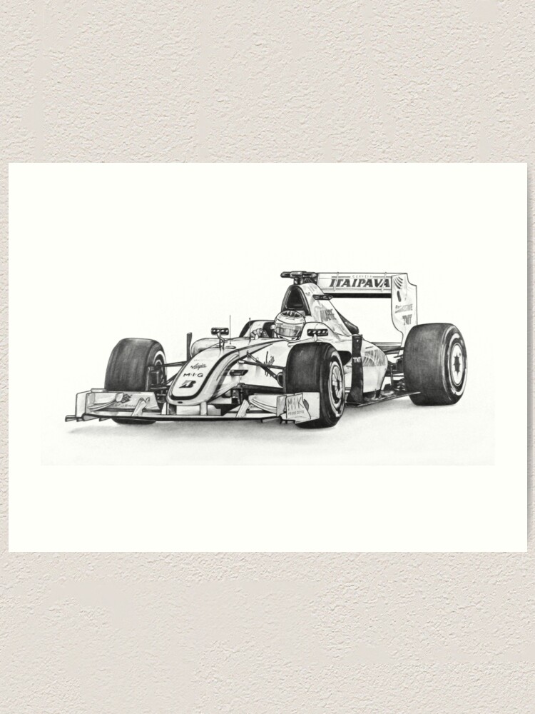 Jenson Button in his Brawn BGP 001 - Canvas wall art 32