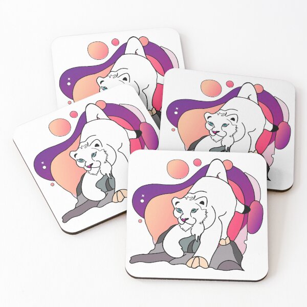 Item preview, Cute white tiger going on a walk under the sunset designed and sold by T-emperor.
