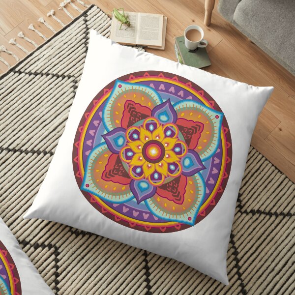 Mandala 4 castillos Cojines de suelo