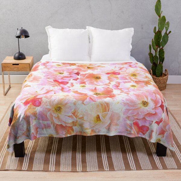Item preview, Abstracted Full Blown Roses in Candy Pink and Cream designed and sold by micklyn.