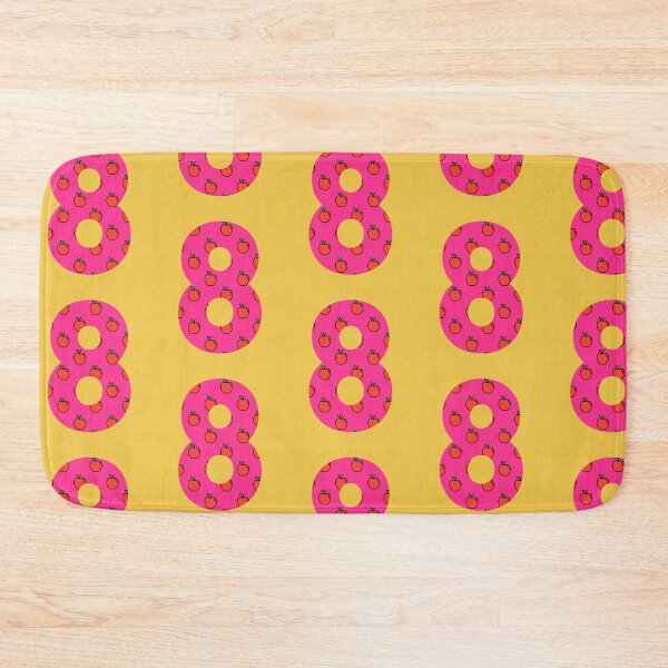 Item preview, Number 8 in pink color with apple pattern designed and sold by VrajStudio.