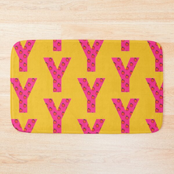 Item preview, Letter Y in pink color with apple pattern designed and sold by VrajStudio.