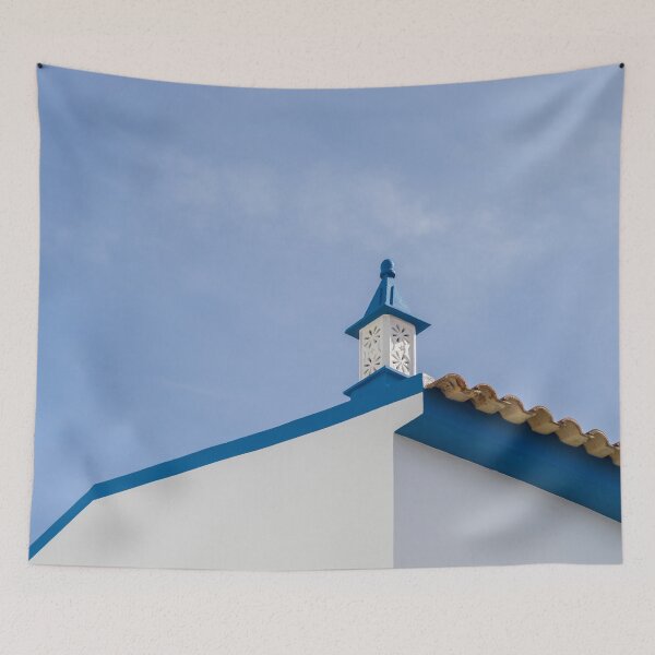Item preview, Quintessential Algarvian - Cool Fretted Crown Chimney and Cobalt Blue Roofline Accents designed and sold by Georgia Mizuleva.